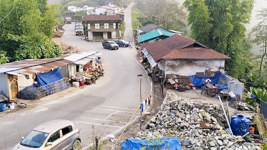 Narphung town set for transformation as shopkeepers begin rebuilding