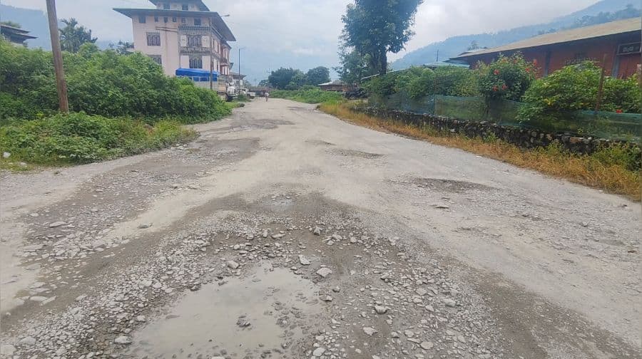 Residents call for maintenance of deteriorating Samdrupcholing road